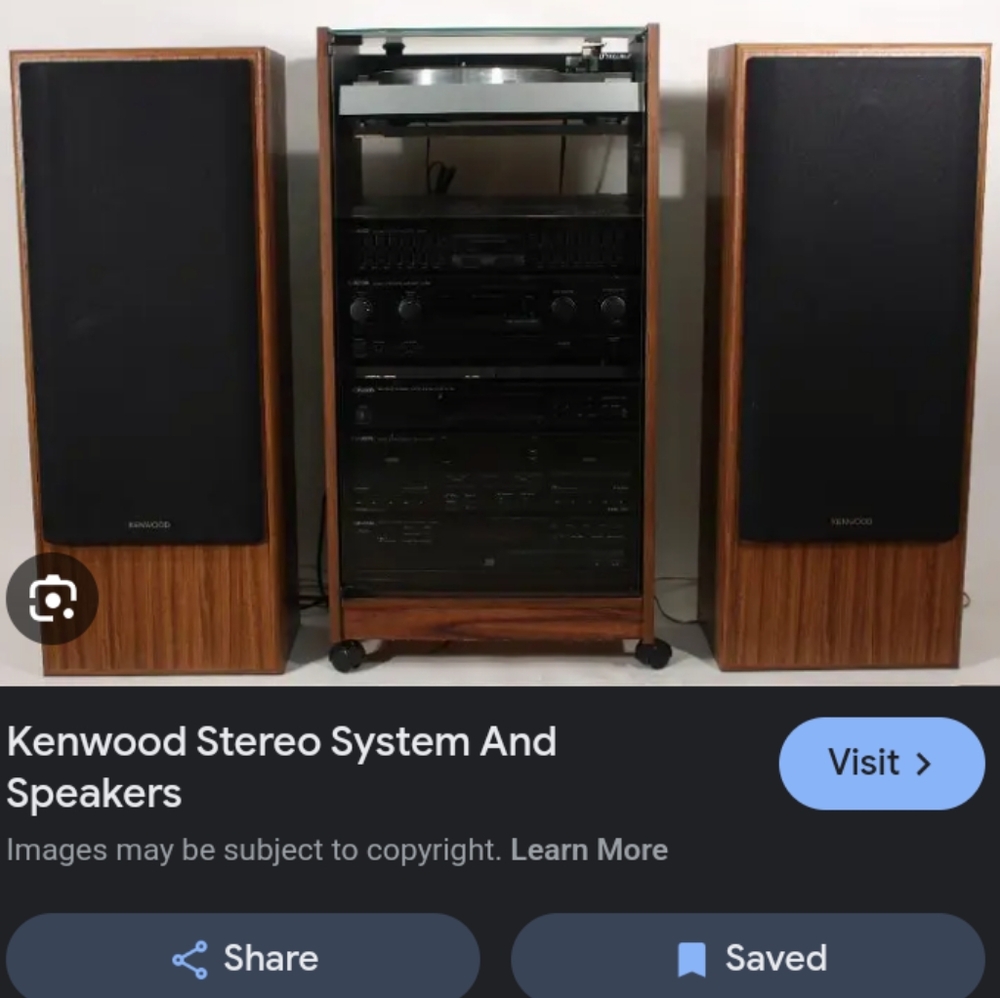 Kenwood floor speakers entertainment package vintage 80s